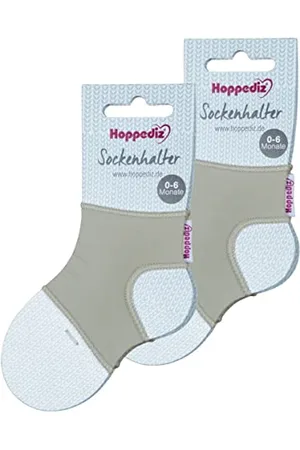Hoppediz Unisex Baby 2-er Set Sockenhalter Socken, 0-6 Monate, , Einheitsgröße (2er Pack)