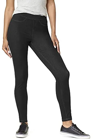 HUE Damen Curvy Fit Essential Denim Leggings Strumpfwaren, , Groß
