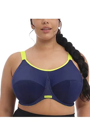 Elomi Damen Plus-Size Energise Underwire Bra Sport-BH, Navy, 80J