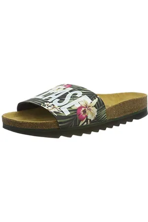 THE WHITE BRAND Herren Bio Beach Peeptoe Sandalen, Mehrfarbig (Jungle Jungle), 42.5 EU