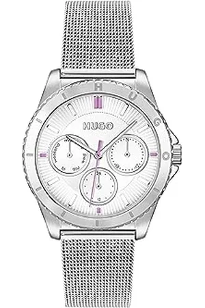 HUGO BOSS Multi Zifferblatt Quarz Uhr für Damen Kollektion #Dance mit Silbernes Edelstahl-Mesh-Gliederarmband - 1540162