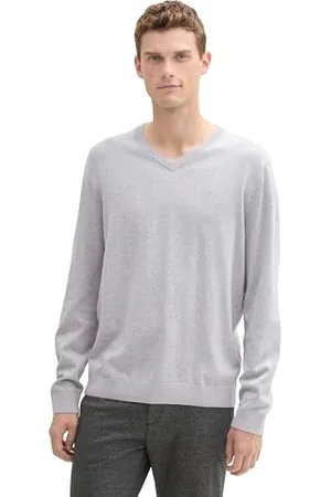 TOM TAILOR Herren Strickpullover mit V-Ausschnitt, , XXXL