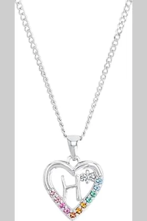 Prinzessin Lillifee Kette mit Anhänger 925 Sterling Silber Mädchen Kinder Halsschmuck, mit Zirkonia synth., 35+3 cm, Silber, H, Kommt in Schmuck Geschenk Box, 2027882