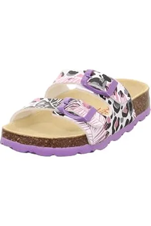 Superfit Fussbettpantoffel Hausschuh, Weiß/Mehrfarbig 1110, 24 EU