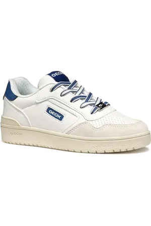 Geox J WASHIBA Boy D Sneaker, White/Navy, 41 EU