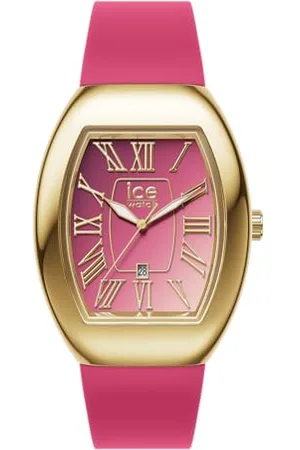 Ice-Watch Ice boliday Dome Metal Pink Gold - Gold Damenuhr mit Silikonarmband - 024050 (Small)