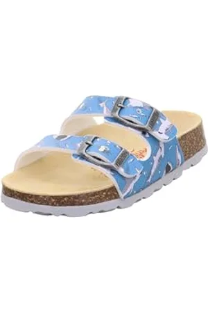 Superfit Fussbettpantoffel Hausschuh, BLAU/Mehrfarbig 8070, 24 EU