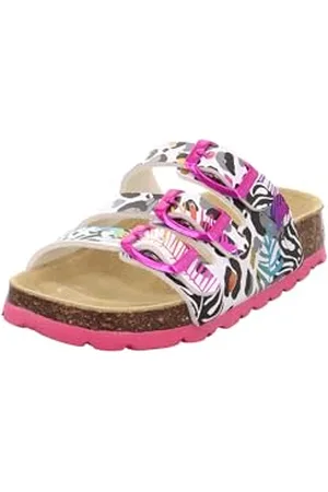 Superfit Fussbettpantoffel Hausschuh, Weiß/Mehrfarbig 1100, 38 EU