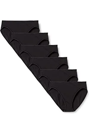 Amazon Damen Slip aus Baumwolle mit hohem Beinschnitt (in Übergröße erhältlich), 6er-Pack, , 36
