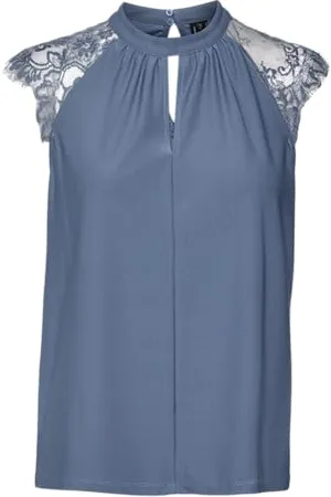VERO MODA Damen Vmmilla Sl Lace Tee Ga Top, , X-Large