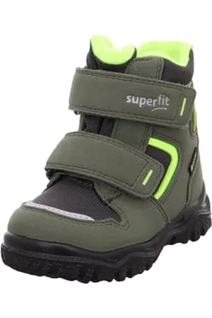 Superfit Baby Jungen HUSKY1 warm gefütterte Gore-Tex Schneestiefel, GRÜN/GELB 7000, 19