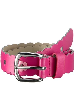 Playshoes Mädchen PU-Gürtel Blumen Pink Gürtel, , 75 cm (Herstellergröße: 75cm)