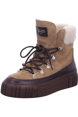 GANT FOOTWEAR Damen SNOWMONT Stiefelette, Taupe/Dark Brown, 40 EU