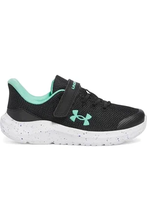 Under Armour Mädchen UA GPS Pursuit 4 AC Laufschuhe, Black/Comet Green/Comet Green