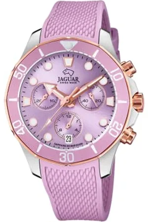 Jaguar Woman-Kollektion J890/2 Uhrengehäuse 38,50/38,50 mm lila Kautschukband für Damen