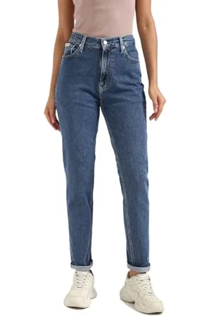 Calvin Klein Damen Jeans Hose Mom Jean Tapered Fit