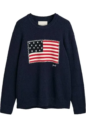 GANT Herren Flag Intarsia C-Neck Pullover, , X-Large