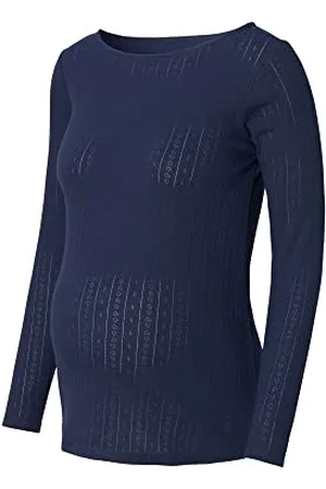 ESPRIT Damen Long Sleeve T-Shirt, Dark Blue-405, M