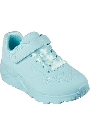 Skechers Mädchen UNO LITE Sneaker, Türkiser Synthetikbesatz