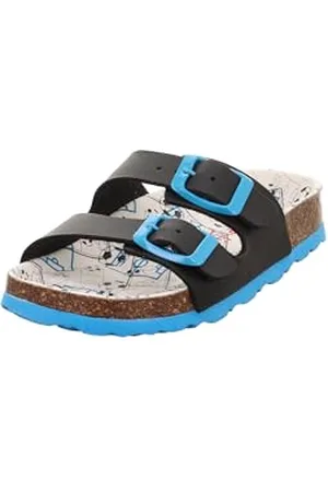 Superfit Fussbettpantoffel Hausschuh, Blau/Mehrfarbig 8160, 29 EU