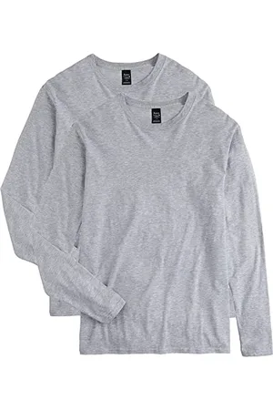 Hanes Herren-T-Shirt, langärmelig, 2 Stück, , XL