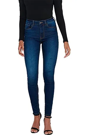 JDY Damen NEWNIKKI LIFE HIGH SKN MD BL DNM NOOS Jeans, Medium Blue Denim, 32 (X-Small)