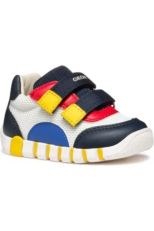 Geox Baby-Jungen B IUPIDOO Boy C Sneaker, White/Navy, 18 EU