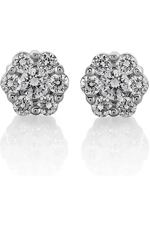 ORPHELIA Damen-Ohrstecker 750 Weißgold rhodiniert Diamant (0.30 ct) weiß Brillantschliff - OD-5326