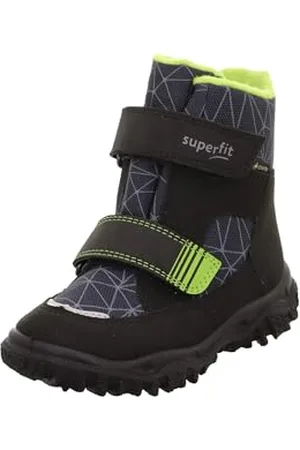 Superfit Jungen HUSKY warm gefütterte Gore-Tex Schneestiefel, SCHWARZ/HELLGRÜN 0020, 29 EU