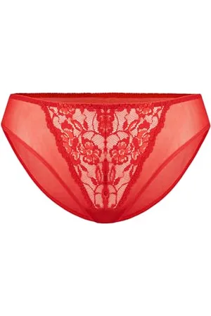 Teyli Slips Damen mit Spitzenbesatz - Damen Unterwäsche - Klassische Slip Damen L