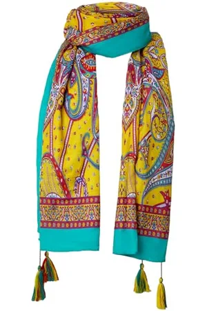 Joe Browns Damen kontrastierendem Paisleymuster, florales Quasten-Design Schal, , Einheitsgröße