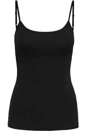 JDY Damen Top AVA Singlet JRS NOOS, Black, XL