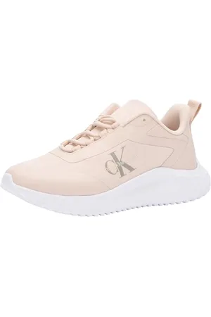Calvin Klein Damen Runner Sneaker Eva Runner Low Lace Mix ohne Schnüren, Rosa (Whisper Pink/Bright White), 36