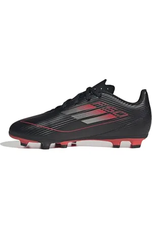 adidas Jungen Unisex Kinder F50 Club Football Boots FG/MG Kids Fußballschuhe, Core Black/Iron Metallic/Lucid Red, 33.5 EU