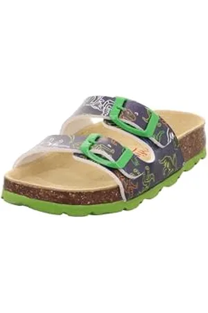 Superfit Fussbettpantoffel Hausschuh, Blau/Mehrfarbig 8150, 31 EU