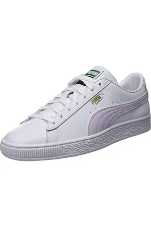 PUMA Unisex Basket Classic XXI Sneaker, White-Lavender Fog, 37 EU