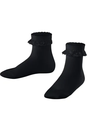 Falke Unisex Kinder Socken Romantic Lace K So Baumwolle einfarbig 1 Paar, , 19-22