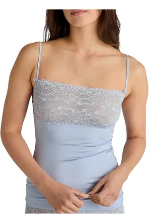 Calida Sensual Secrets Spaghetti-Top Damen, Brustbereich komplett aus zarter, semitransparenter Spitze, verstellbare Träger