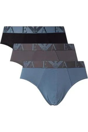 Emporio Armani Herren Bold Monogram 3-Pack Brief Slip, , L