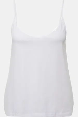 Ulla Popken Damen Spaghetti Top leicht V-Ausschnitt 829350 T-Shirt, , 42-44