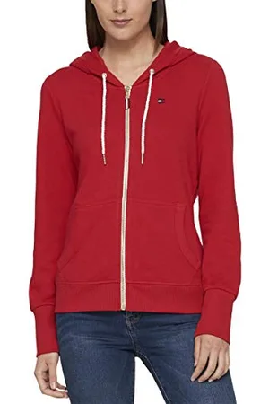 Tommy Hilfiger Damen Zip-up Hoodie-Klassisches Sweatshirt Kordelzug und Kapuze Kapuzenpullover, , M (7er Pack)