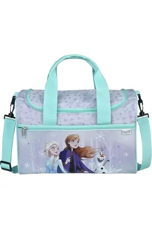 SCOOLI Disney Frozen Sporttasche für Kinder - Geräumiges Hauptfach - Verstellbarer Schultergurt - Anna&Elsa-Design - Robust