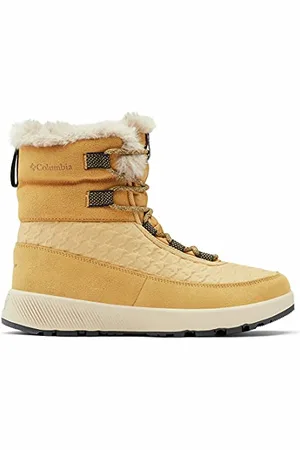 Columbia Slopeside Peak Luxe wasserdichte Schneestiefel für Damen, Grün (Curry x Black), 43 EU