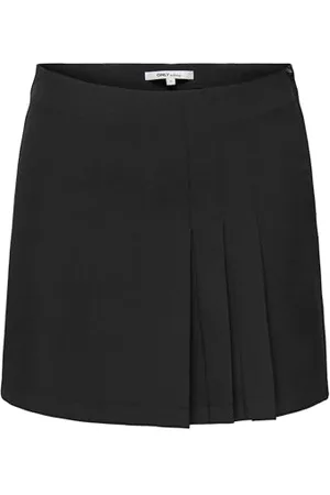 ONLY Damen Onlelly Life Mw Pleat Skirt TLR, Black, 34