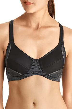 Berlei Damen Electrify Netz-Bügel Sport-BH, Undurchsichtige, Black, 70B