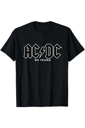 AC/DC Geschichte der Logos 50 Jahre T-Shirt