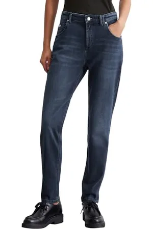 Marc O’ Polo Marc OߴPolo Denim Damen Jeanshose mit Stretch-Anteil Boyfriend Fit, Blau (Dark Blue Multi 12), W33/L32