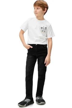 Koton Boys Palm Printed Detail Short Sleeve T-Shirt Crew Neck Cotton