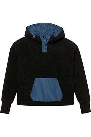 Amazon Damen Teddy-Fleece-Jacke mit Viertel-Knopfleiste und Kapuze - Auslauffarben, , 3XL Große Größen