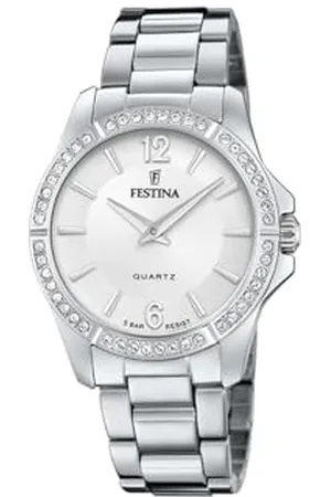 Festina Herren Analog Quarz Uhr mit Edelstahl Armband F20593/1